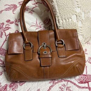 Coach Tan Leather Satchel SoHo Vintage